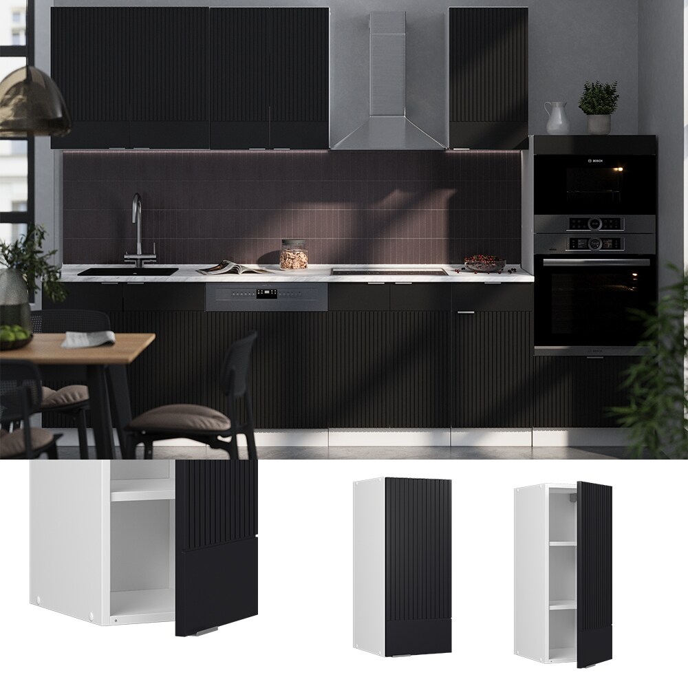 Vicco H&auml;ngeschrank Fame-Line Wei&szlig; Schwarz gestreift 30 cm 