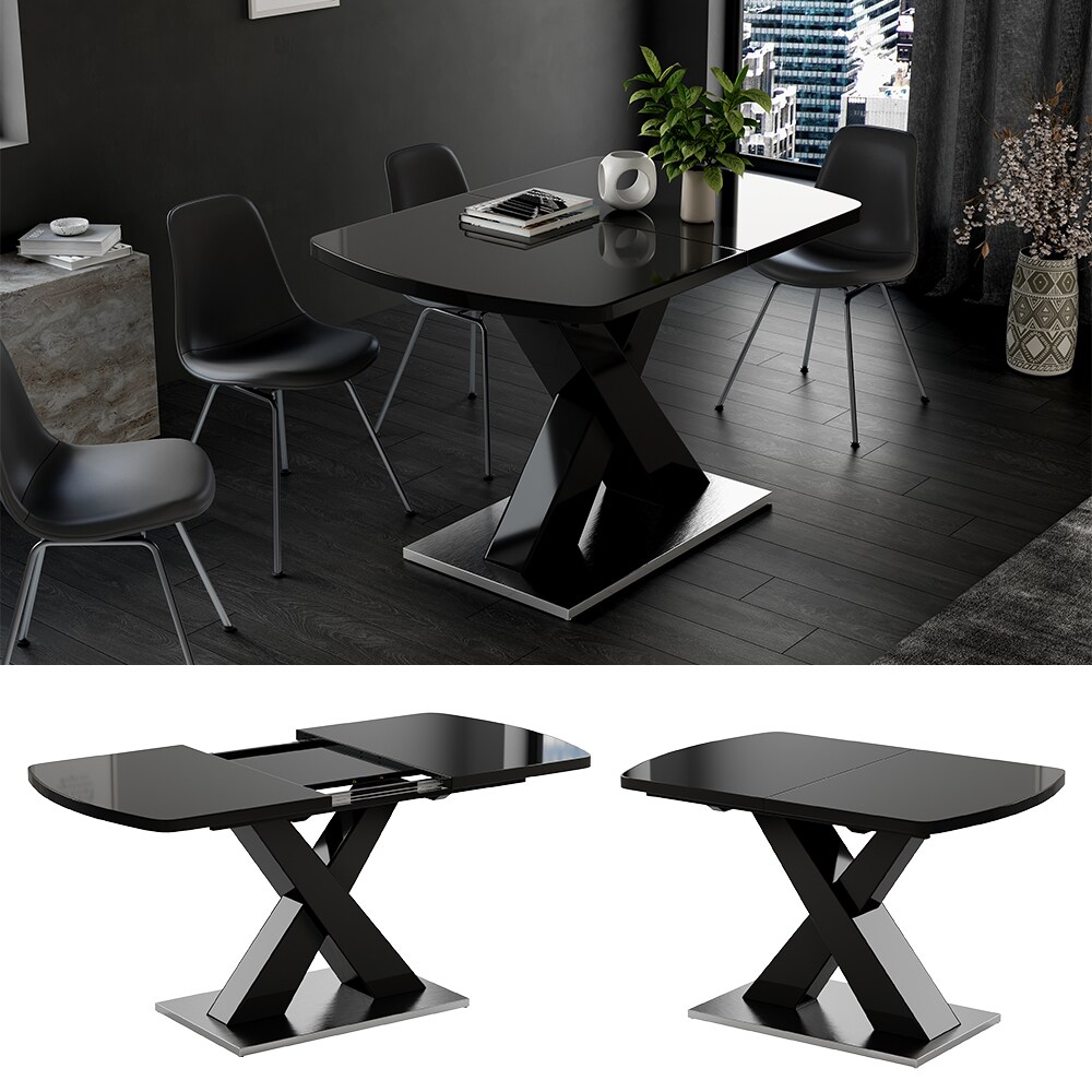 Vicco Esstisch Chinto Schwarz 120 x 80 cm 