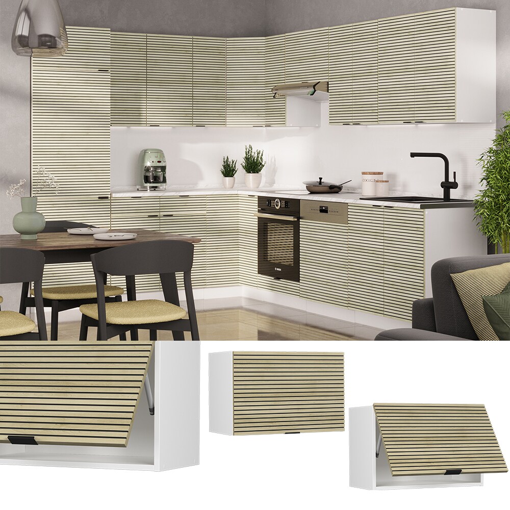 Vicco H&auml;ngeschrank Fame-Line Wei&szlig; Eiche gefr&auml;st 60 cm flach 