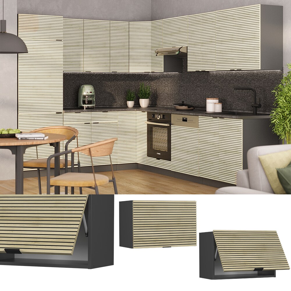 Vicco H&auml;ngeschrank Fame-Line Anthrazit Eiche gefr&auml;st 60 cm flach 