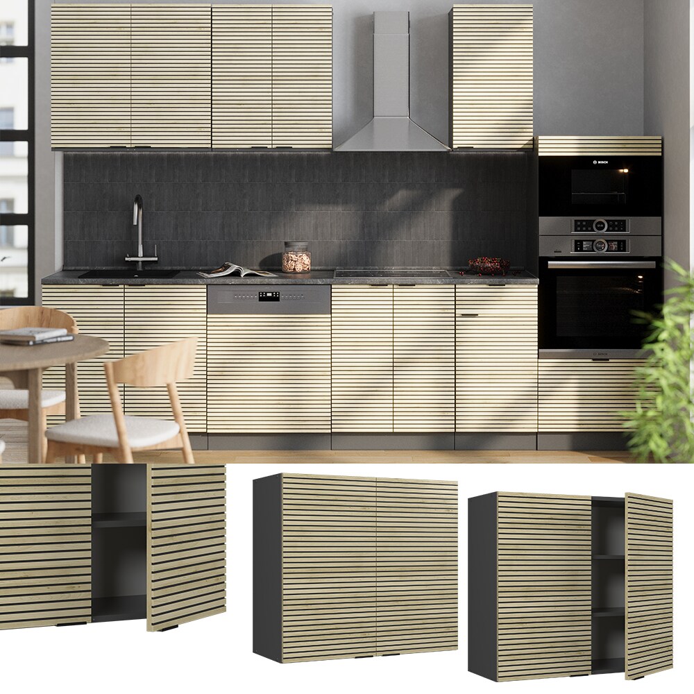 Vicco H&auml;ngeschrank Fame-Line Anthrazit Eiche gefr&auml;st 80 cm 