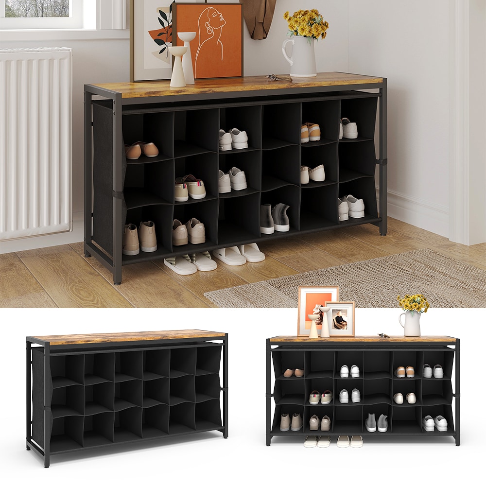 Vicco Schuhschrank Fyrk Eiche rustikal 100 x 54,5 cm 