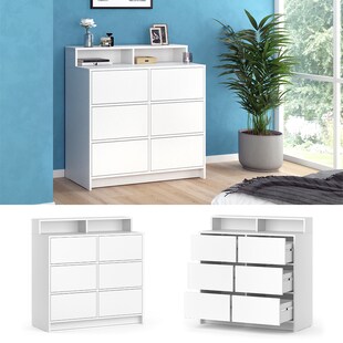 Vicco Kommode Naara Weiß 98,6 x 100,6 cm 