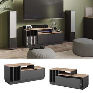 Vicco Lowboard Betti Anthrazit Sonoma 120 x 49,9 cm 