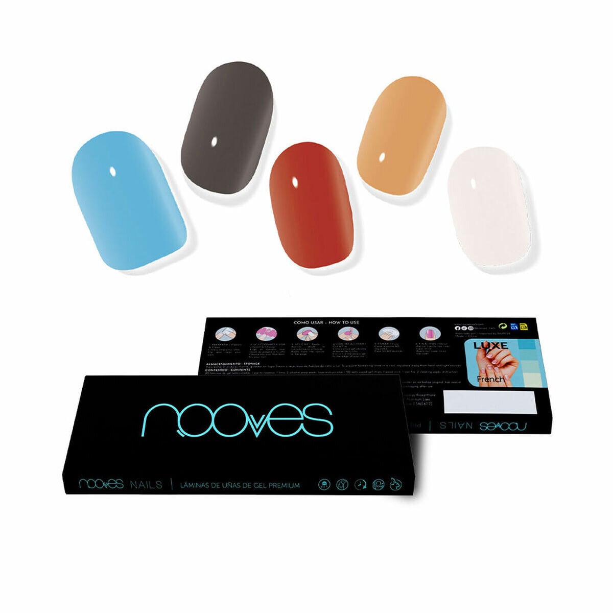 Nooves L&aacute;minas De U&ntilde;as De Gel Premium Glam Melody 20 U 