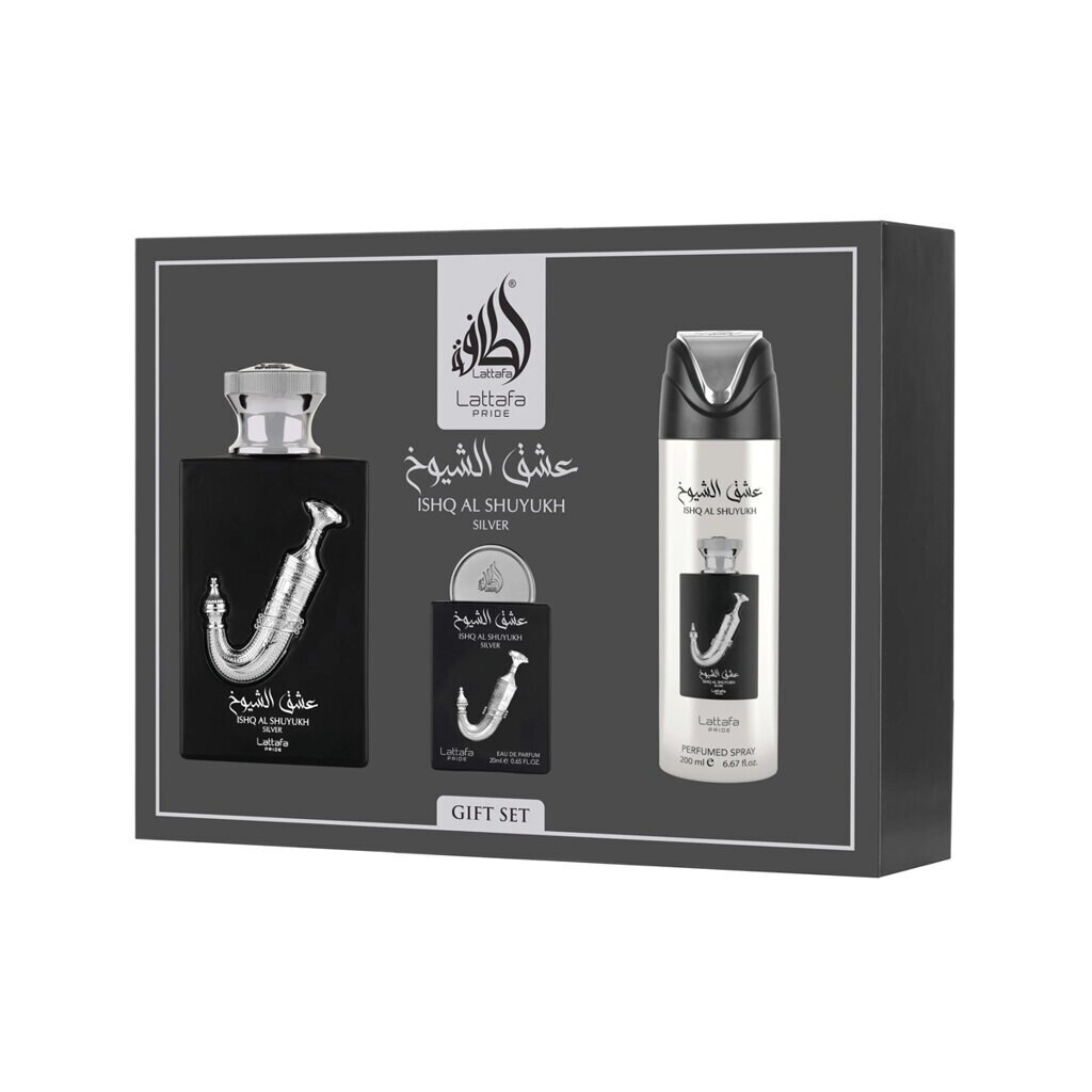 Pride Ishq Al Shuyukh Silver EDP + EDP 20 ml+ DEO VAPO 200 ml (unisex)