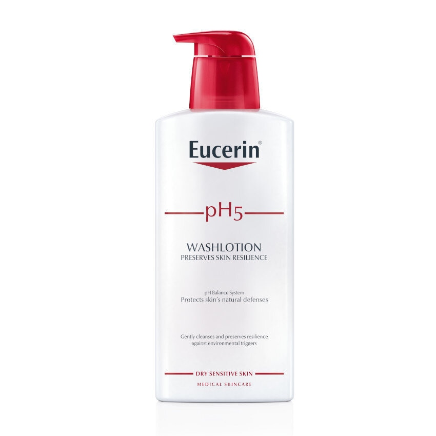 Eucerin pH5 Waschlotion mit Pumpe f&uuml;r K&ouml;rper und Gesicht, 400ml Lotion 