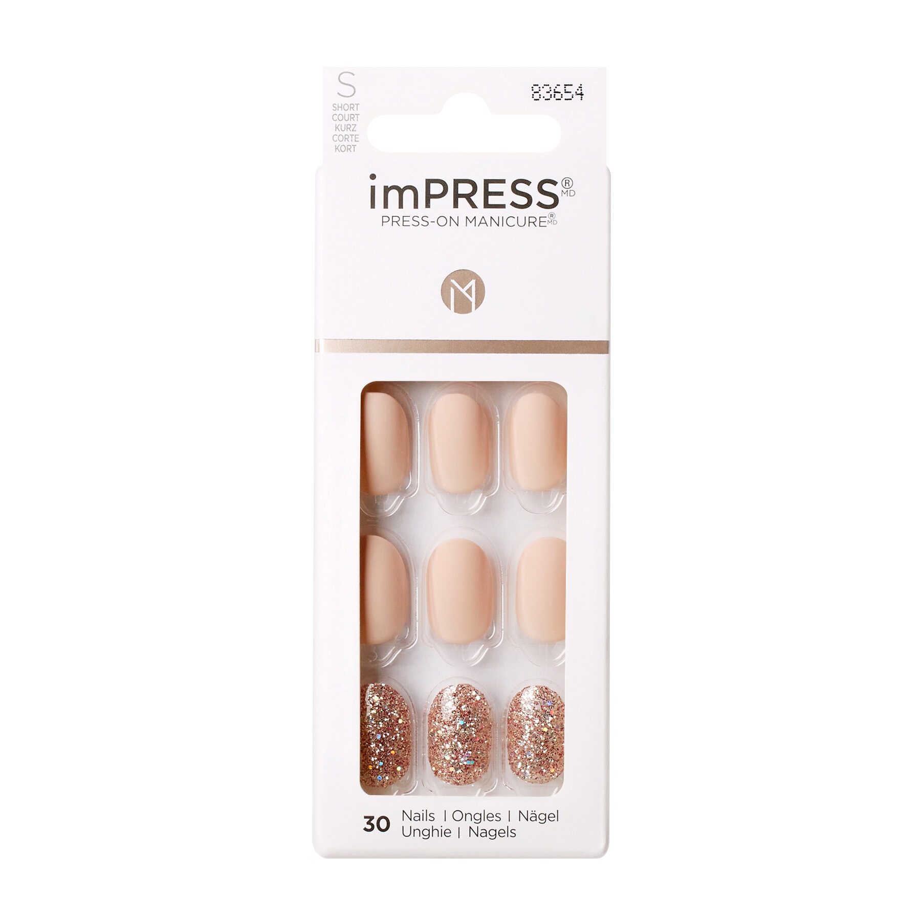 Self-adhesive nails imPRESS Evanesce 30 pcs 