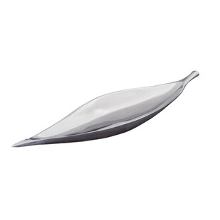 riess-ambiente Schale SILVER LEAF - 41cm silber Aluminium handgearbeitet 