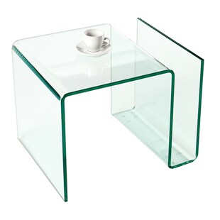 riess-ambiente Couchtisch FANTOME - 50cm Beistelltisch mit Ablage für Magazine transparent Glas 