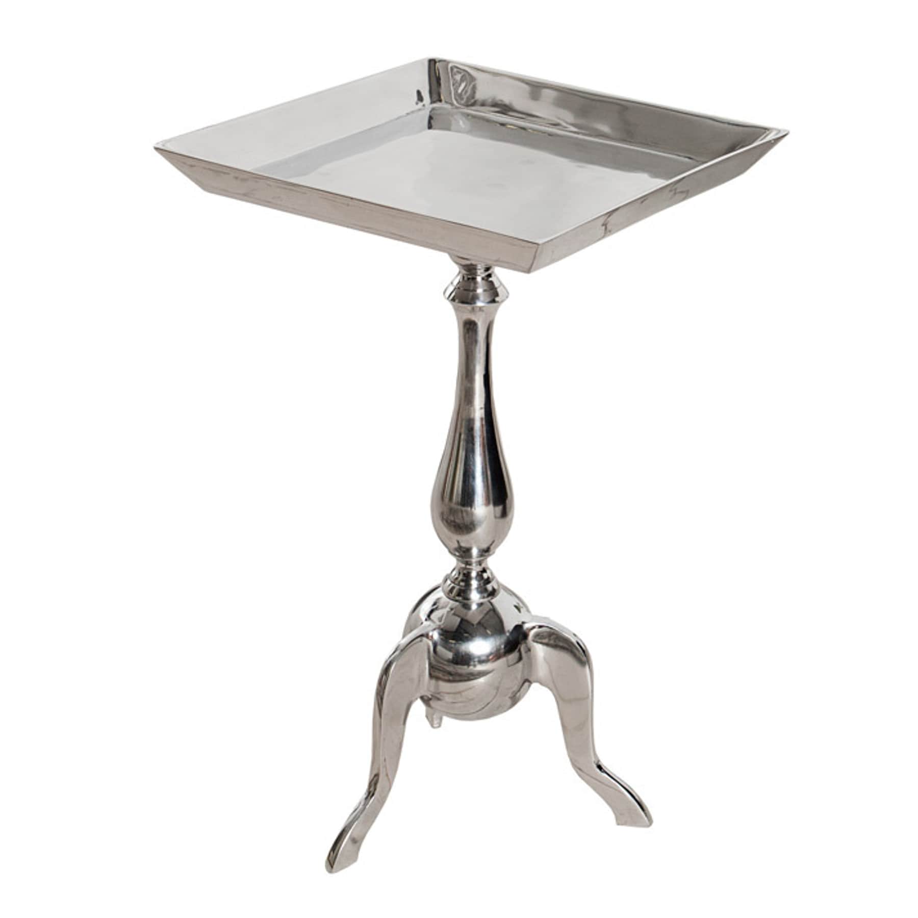 riess-ambiente Beistelltisch TRAYFUL - 55cm silber Aluminium Tablett-Tisch 