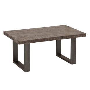 riess-ambiente Couchtisch IRON CRAFT - 100cm Mangoholz grau Industrial Design massiv Eisen Kufengestell 