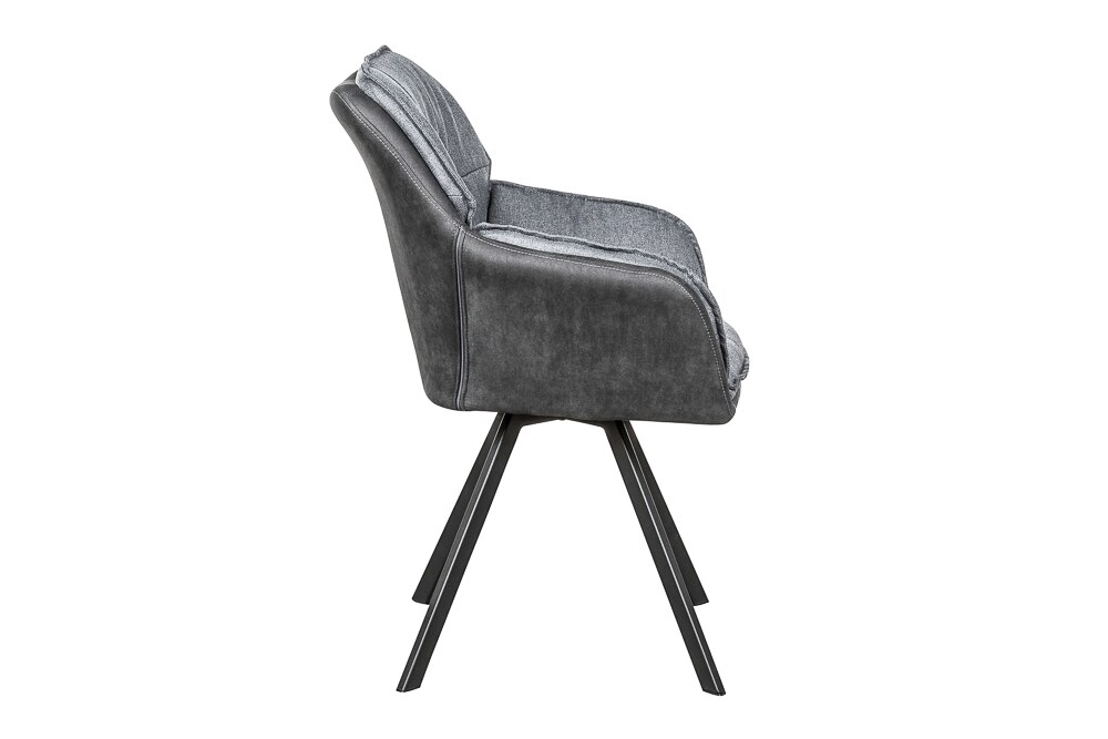riess-ambiente Stuhl MR. LOUNGER - drehbar anthrazit grau Armlehne 