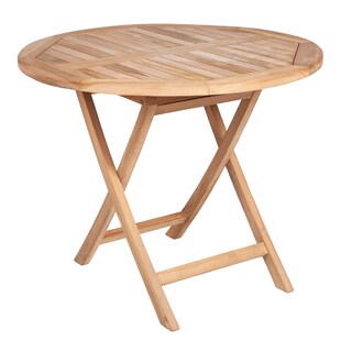 riess-ambiente Gartentisch EMPIRE TEAK - 90cm Teakholz rund klappbar Balkontisch Outdoor massiv 