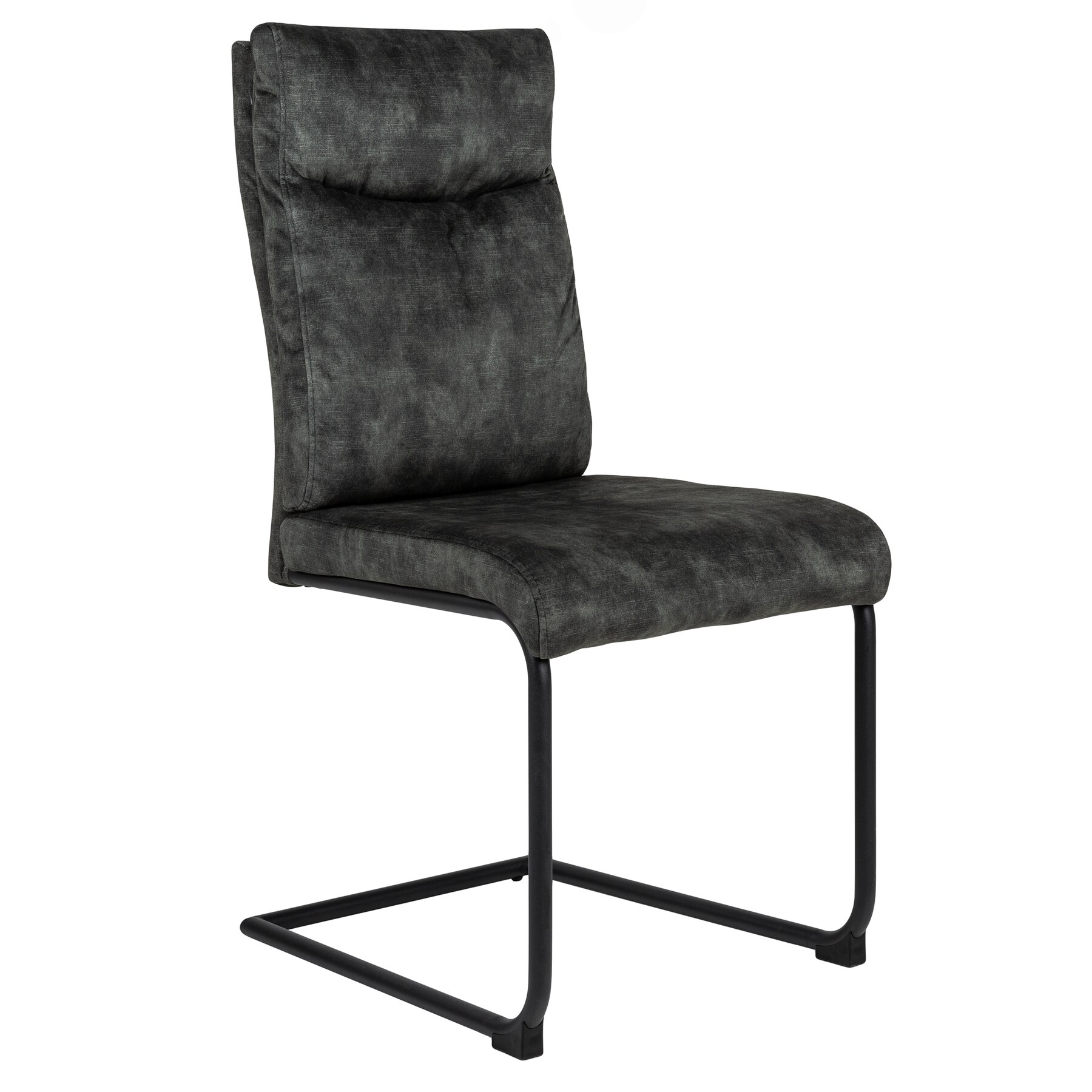 riess-ambiente Stuhl COMFORT - gr&uuml;n Samt mit Komfortgriff Freischwinger Modern Design 