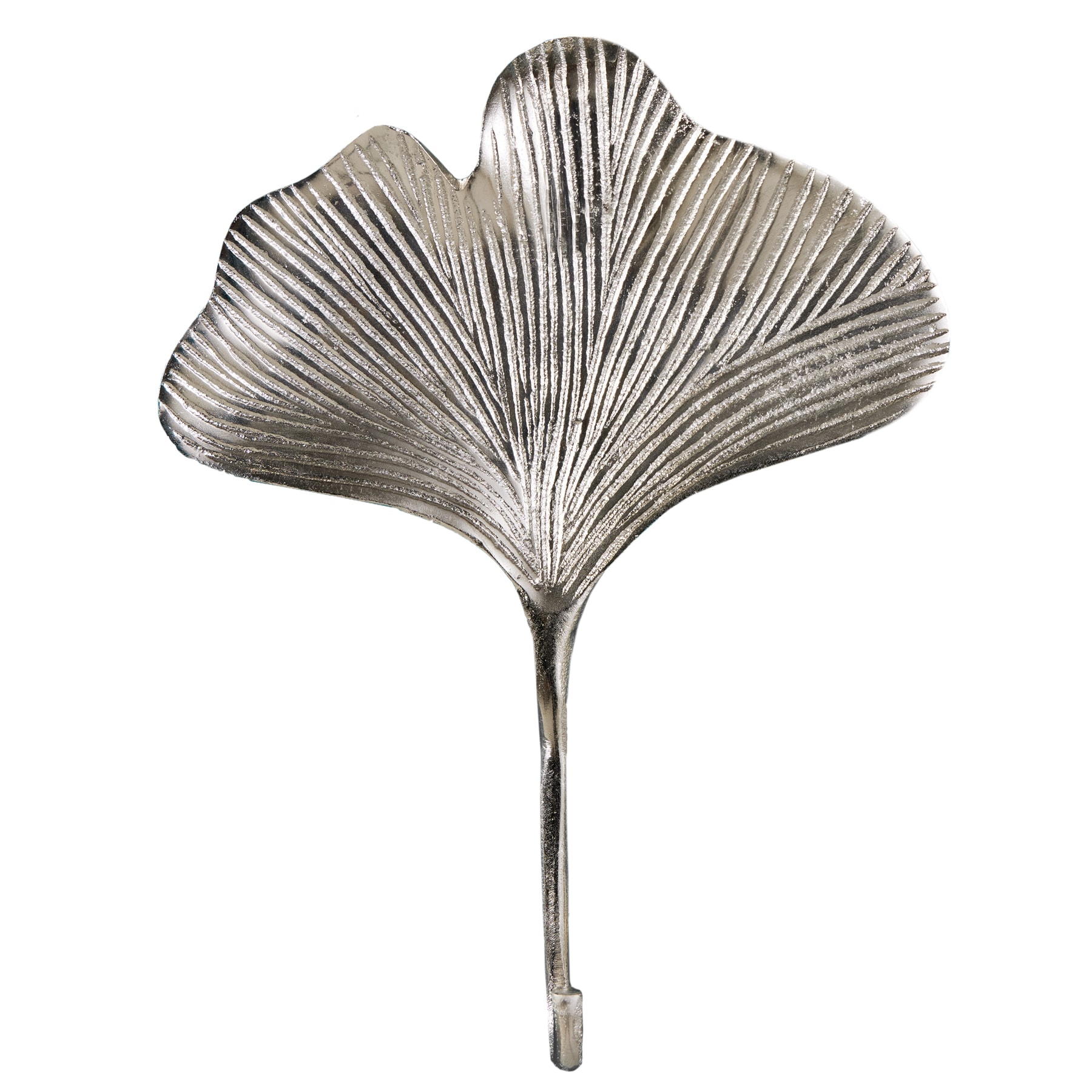 riess-ambiente Kleiderhaken 3er Set GINKGO - 30cm silber handmade Metall 