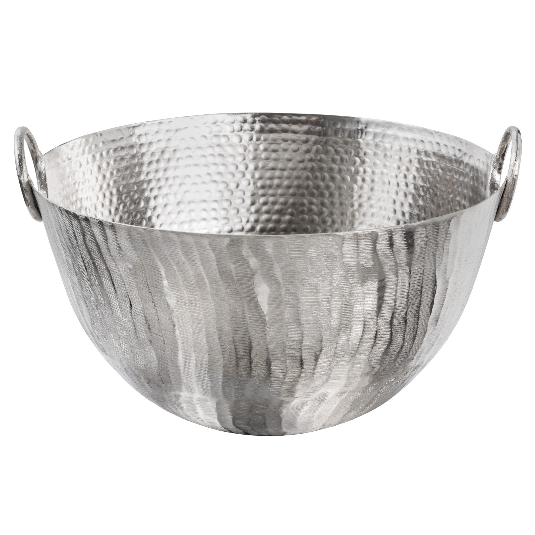 riess-ambiente Deko Schale ORIENT - 40cm silber Metall Hammerschlag Design 
