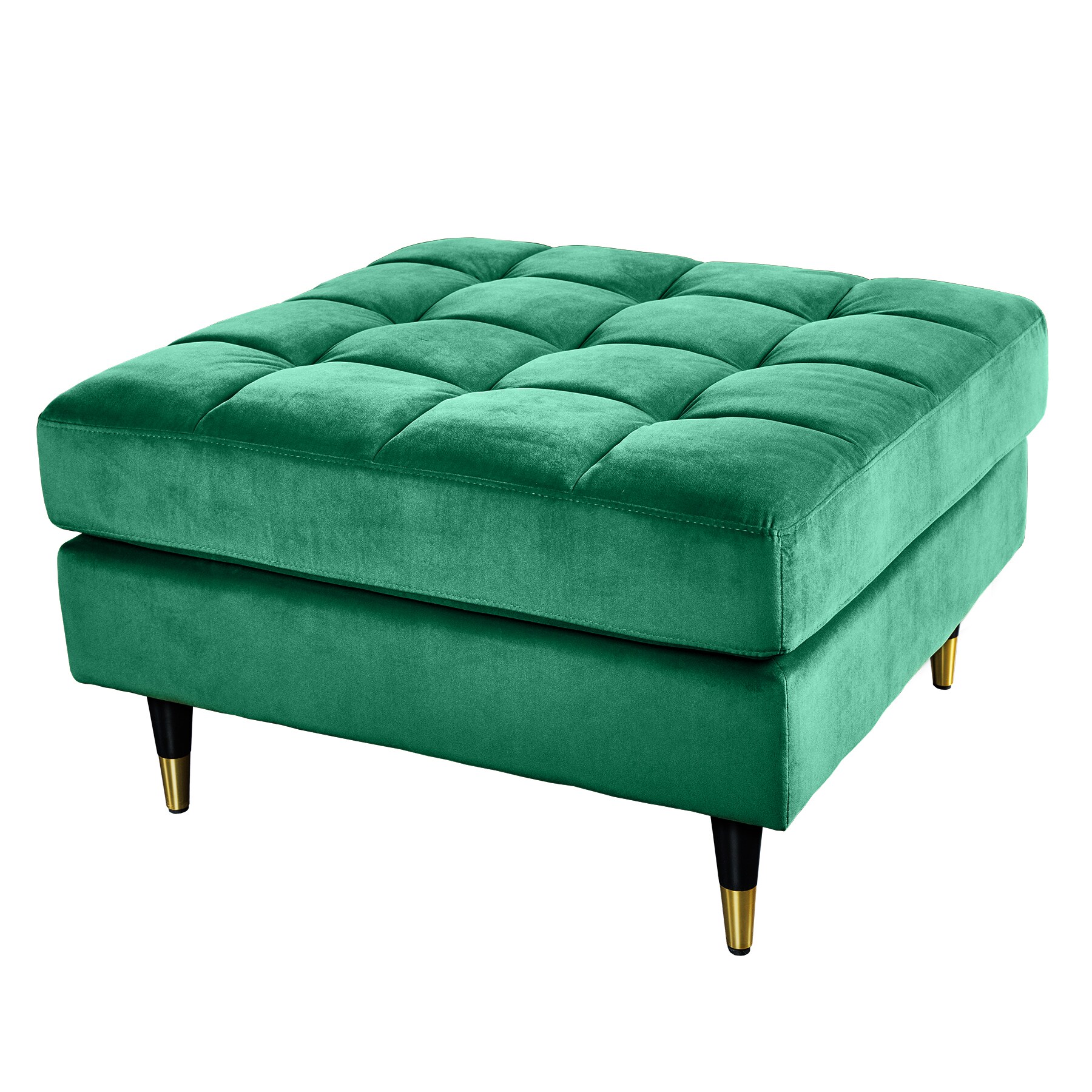 riess-ambiente Hocker COZY VELVET - 80cm smaragdgr&uuml;n Samt goldene F&uuml;&szlig;e 