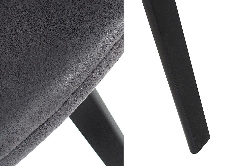 riess-ambiente Stuhl NORDIC STAR - antik grau Microfaser 