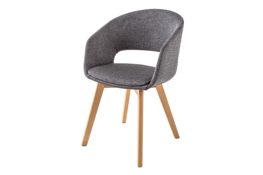 riess-ambiente Stuhl NORDIC STAR - antik grau Microfaser 