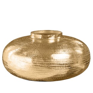 riess-ambiente Vase ABSTRACT ORIENT - modern Deko 35cm gold rund Metall Hammerschlag-Design 