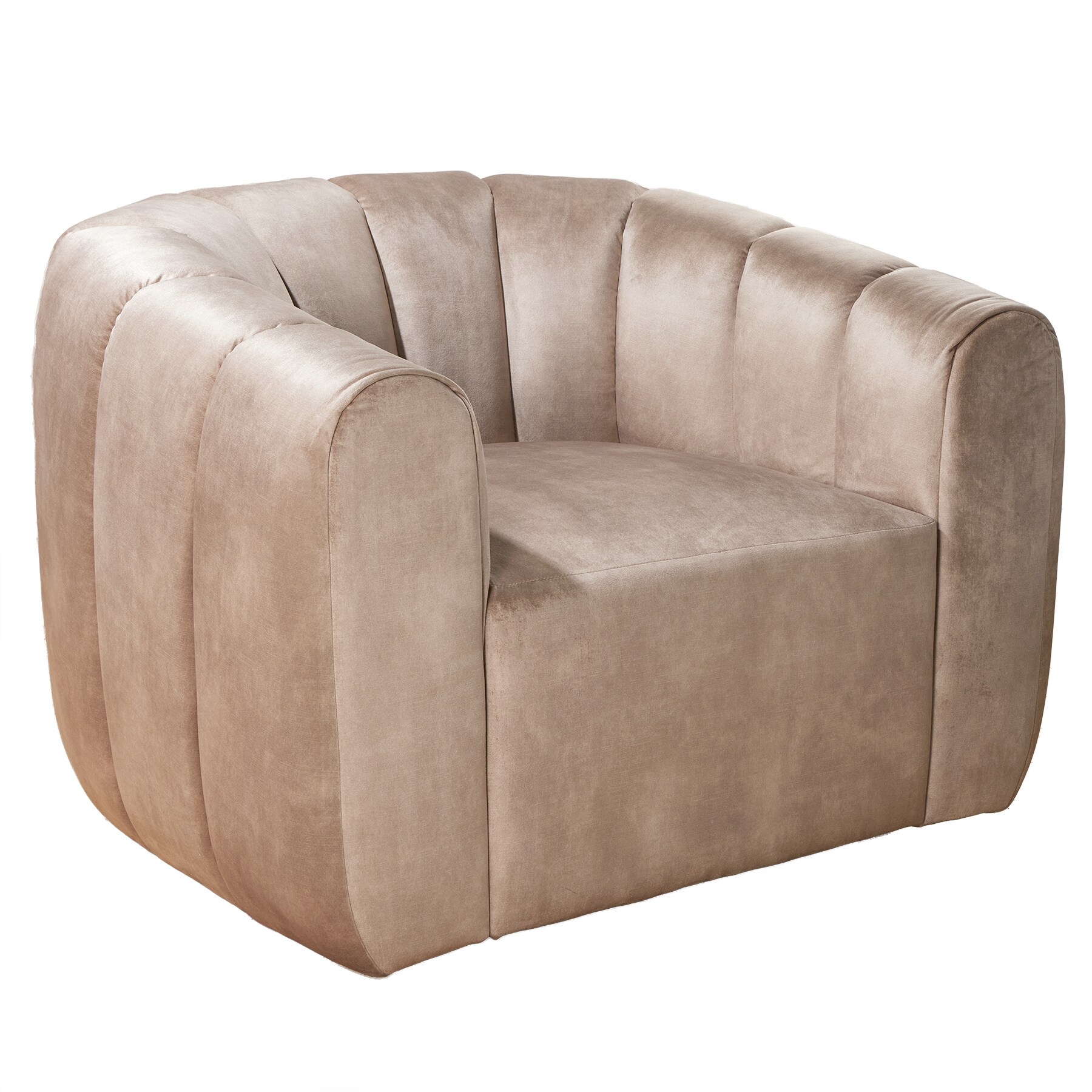 riess-ambiente Sessel BABYLON - drehbar champagner Samt Lounge Cocktailsessel montiert 