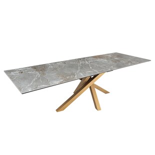 riess-ambiente Esstisch MARVELOUS - 180-220-260cm grau kupfer rost Keramik made in Italy Ausziehbar 