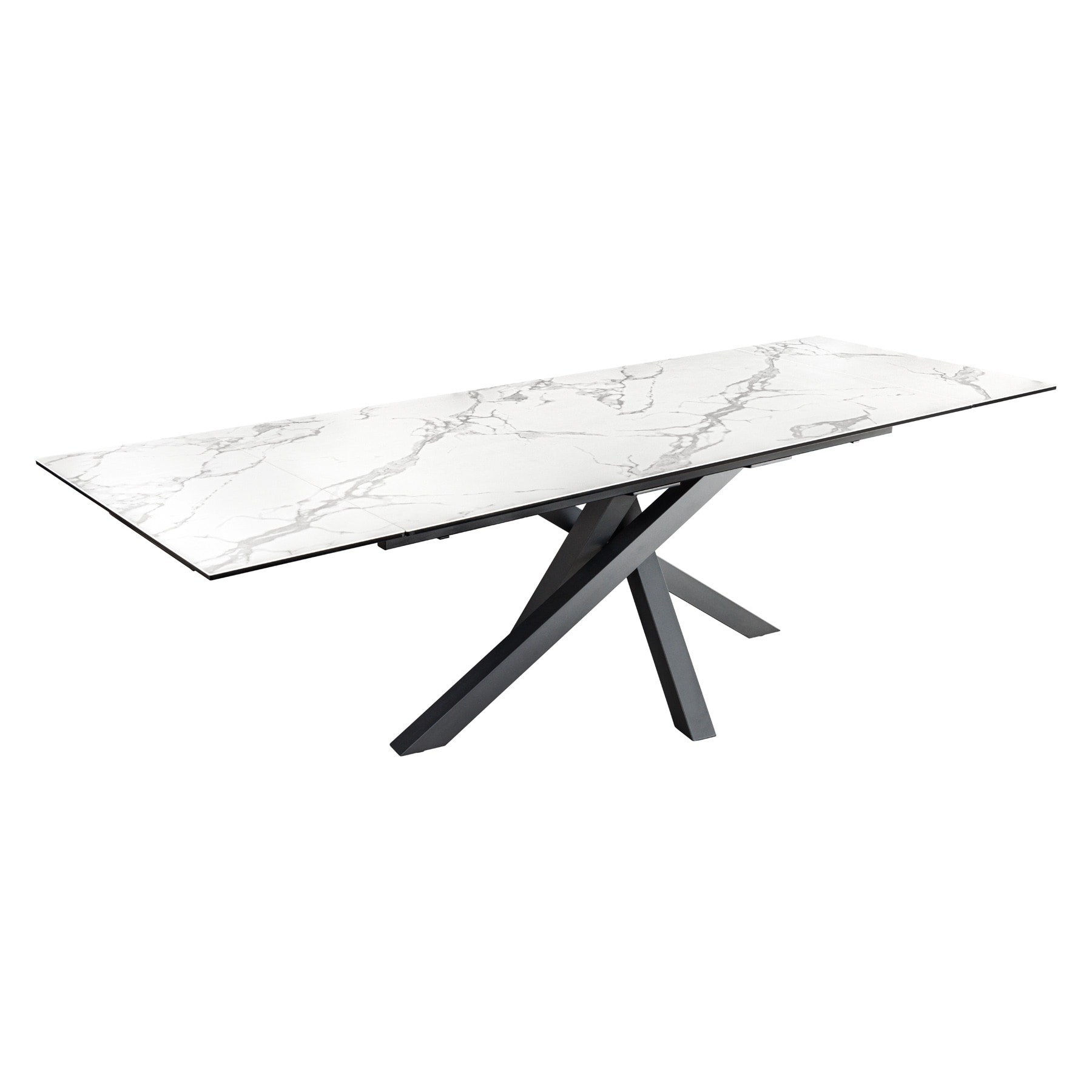 riess-ambiente Esstisch MARVELOUS - 180-220-260cm wei&szlig; Marmor Keramik made in Italy Ausziebar 