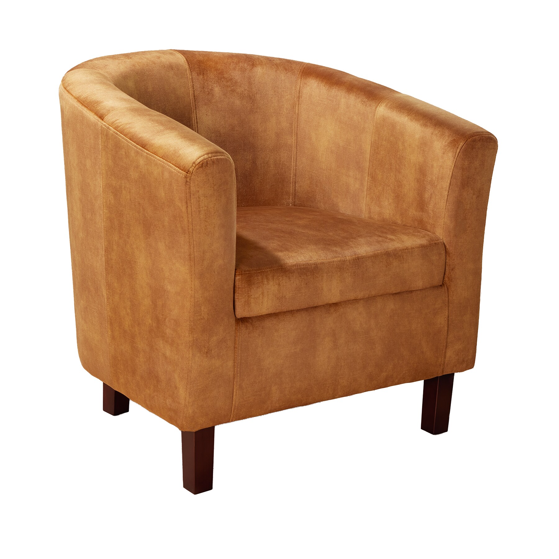 riess-ambiente Sessel HEMINGWAY - senfgelb Samt Armlehnen Cocktailsessel Rundum Bezug Massivholz 