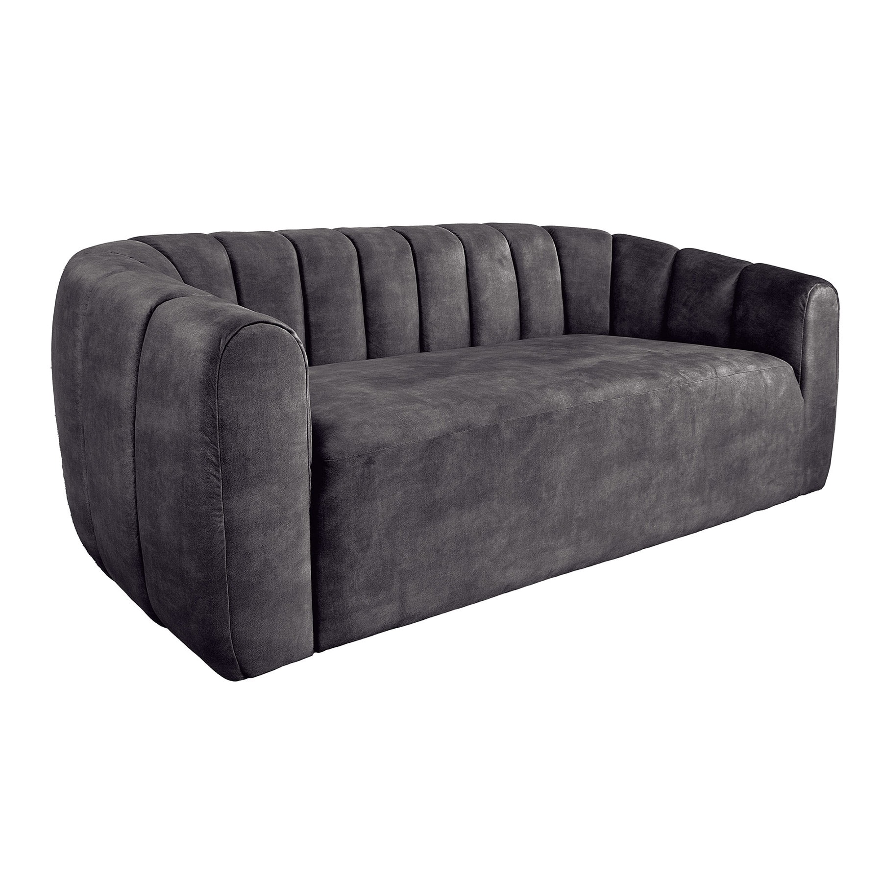 riess-ambiente 3-Sitzer Sofa BABYLON 200cm anthrazit Samt mit Ziersteppung 