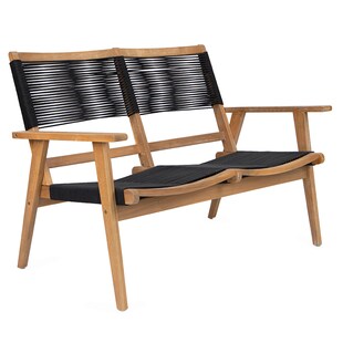 riess-ambiente Outdoor Gartenbank BALI ROPE 120cm natur anthrazit Akazie 2-Sitzer 