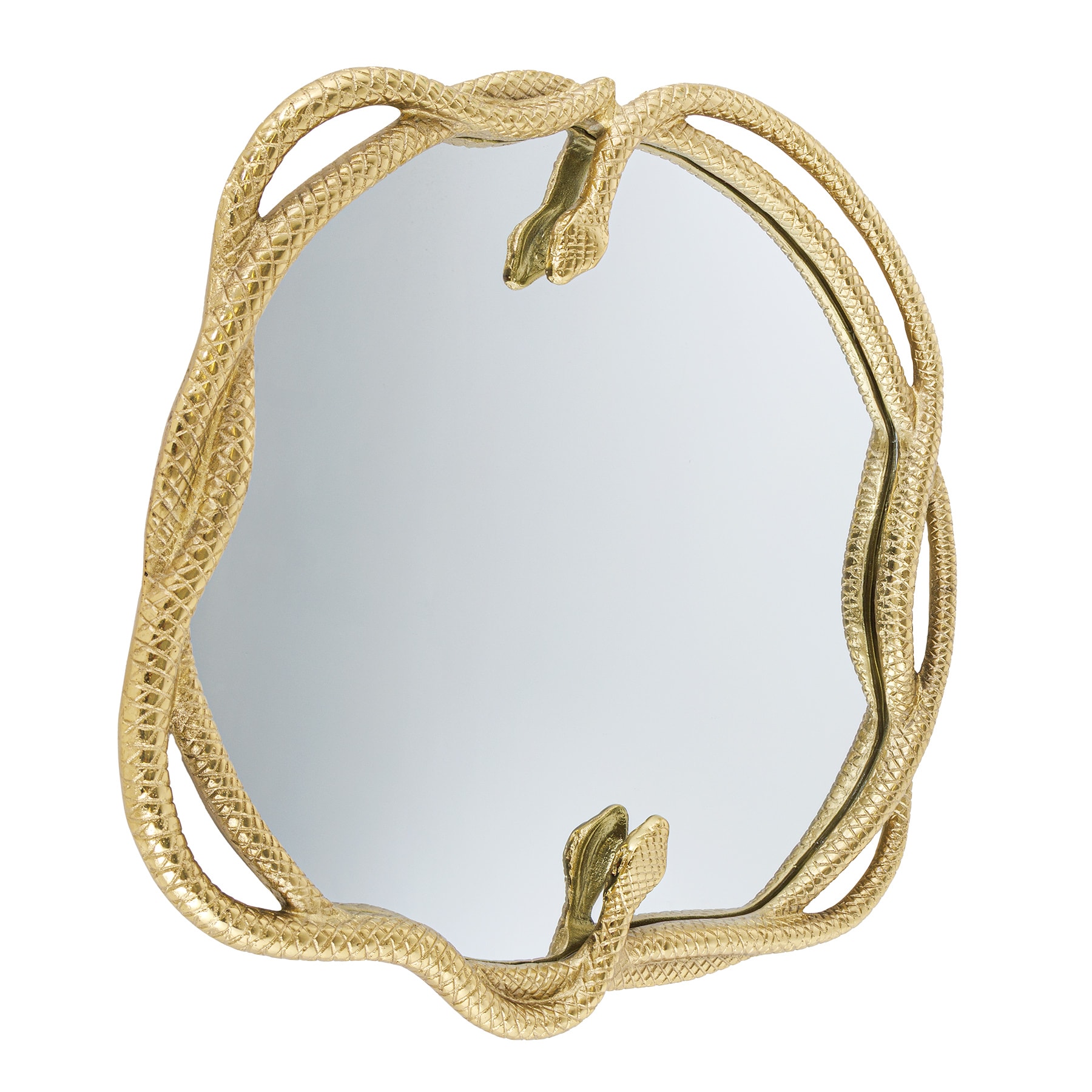 riess-ambiente Spiegel SNAKE L 50cm gold Metall Schlangen-Skulptur 