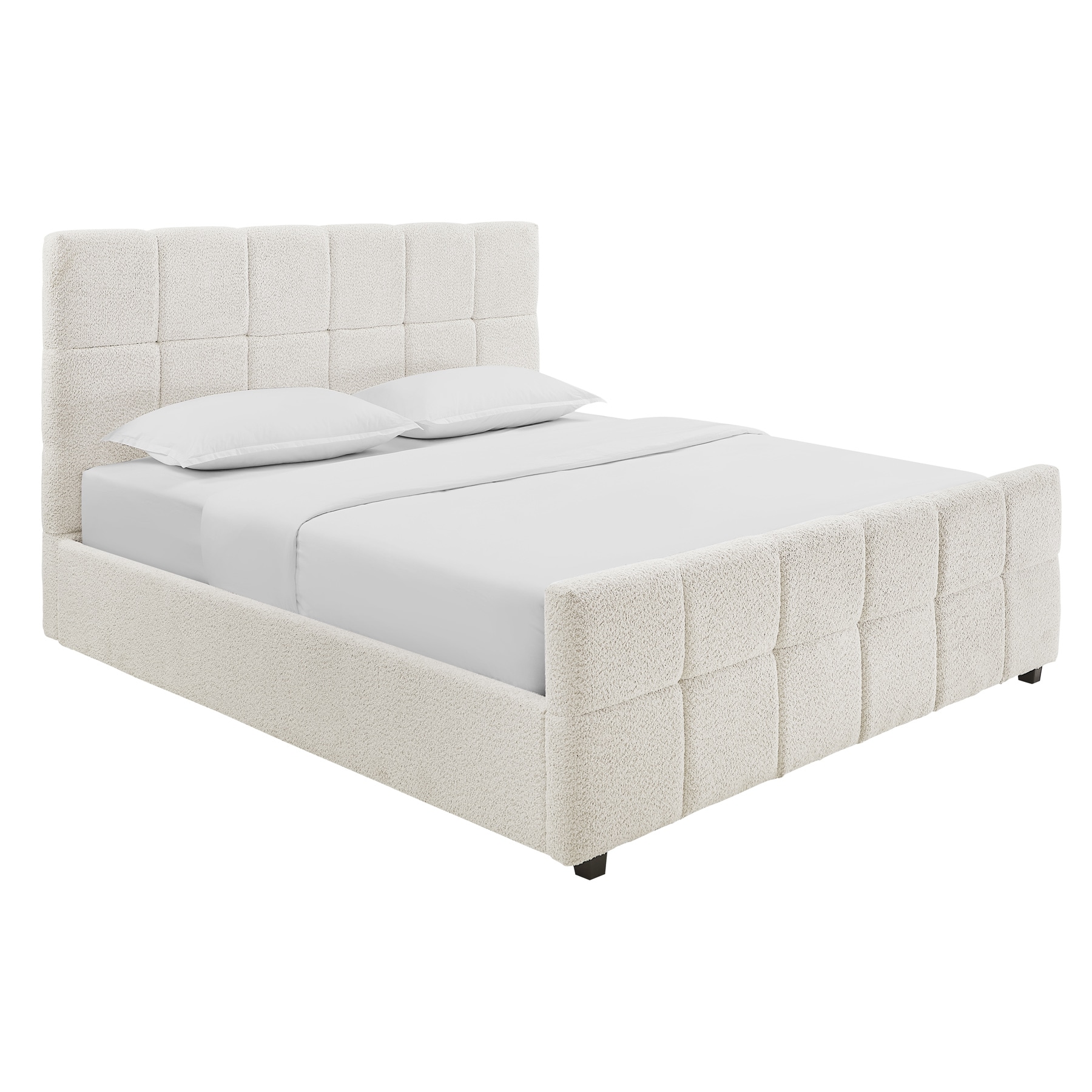 riess-ambiente Boxbett PRESTIGE 180x200cm creme Boucl&Atilde;&uml; mit Stauraum 