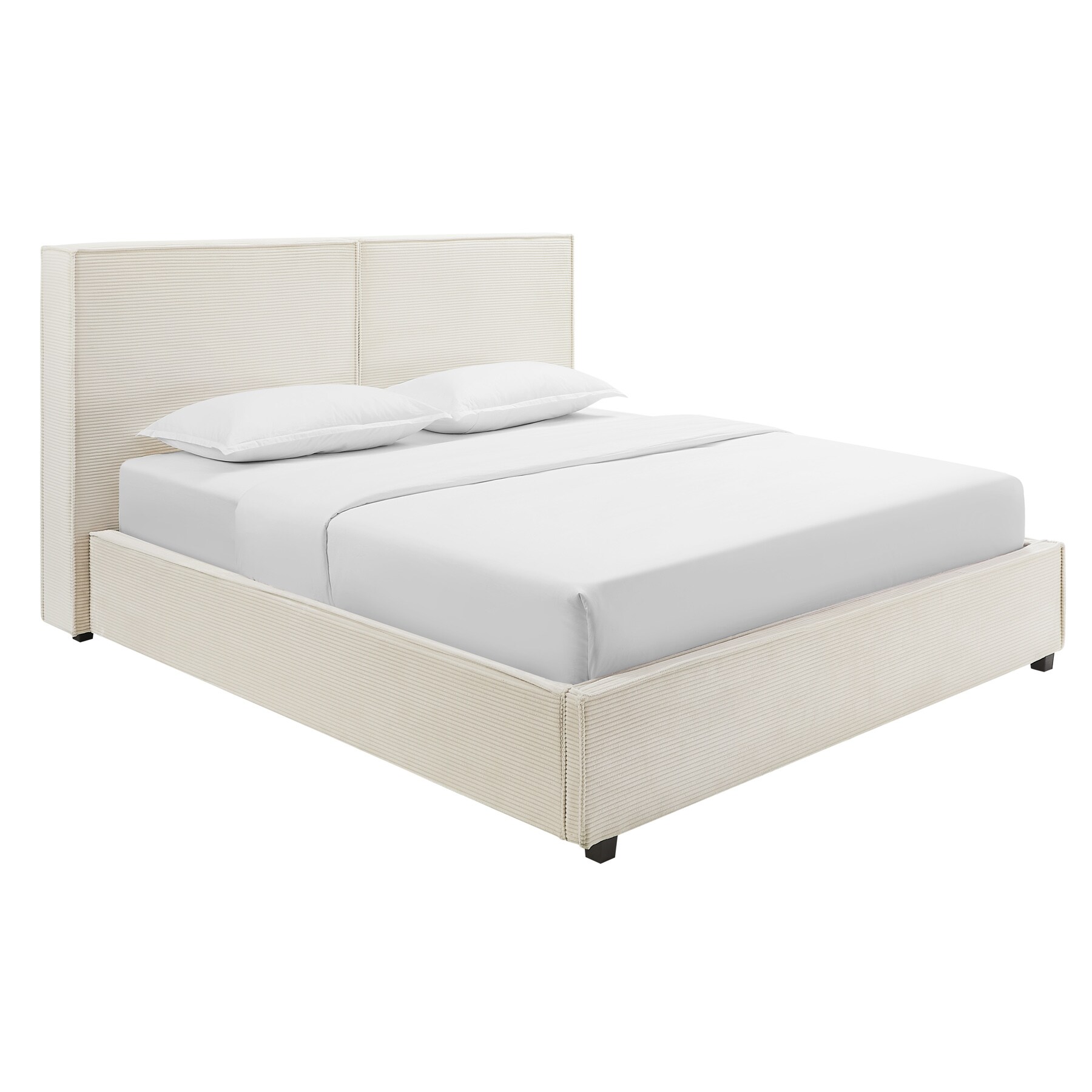 riess-ambiente Boxbett ROCCO 180x200cm beige Cord mit Stauraum 