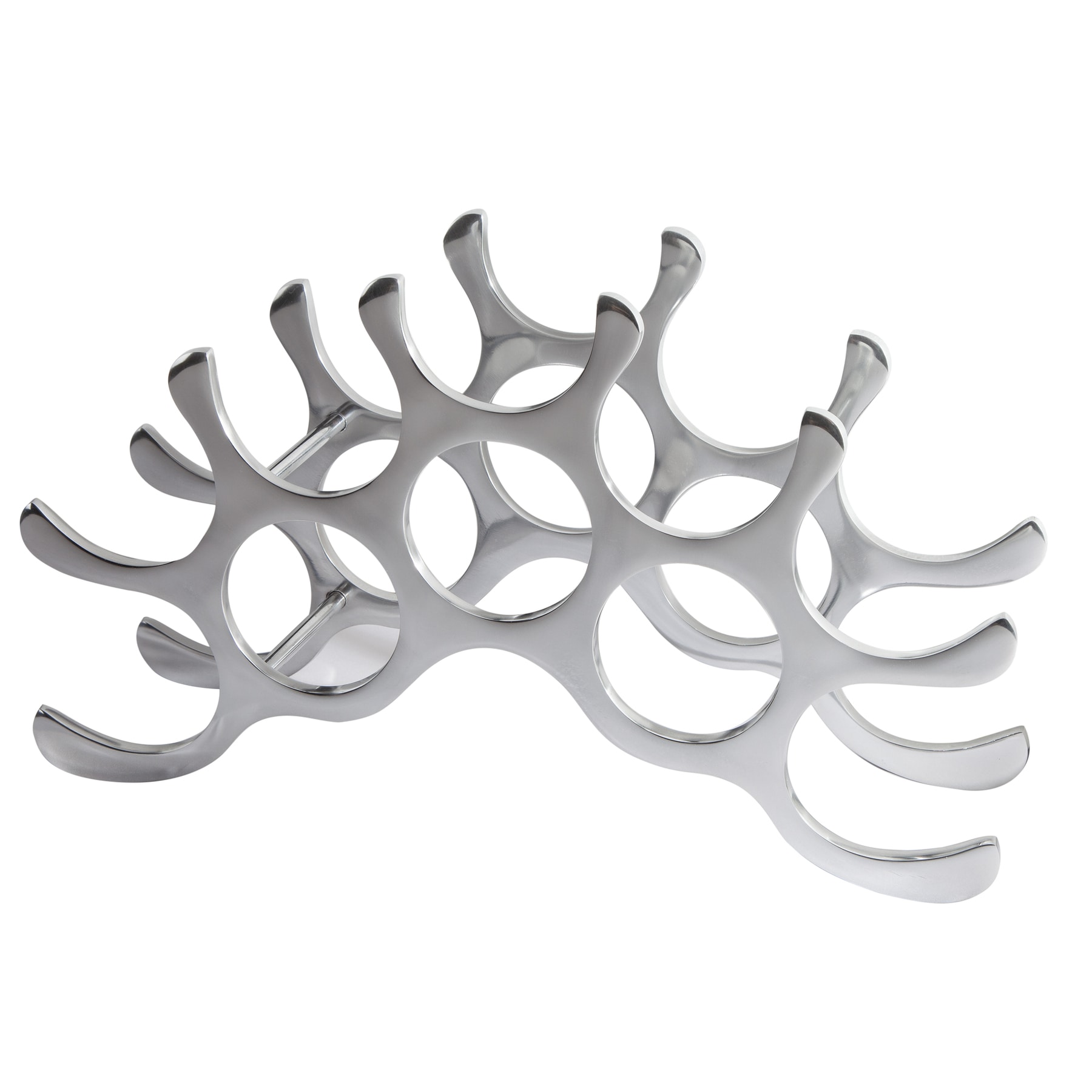 riess-ambiente Weinregal FLAME - 48cm silber f&uuml;r 10 Flaschen Flaschenhalter modern 