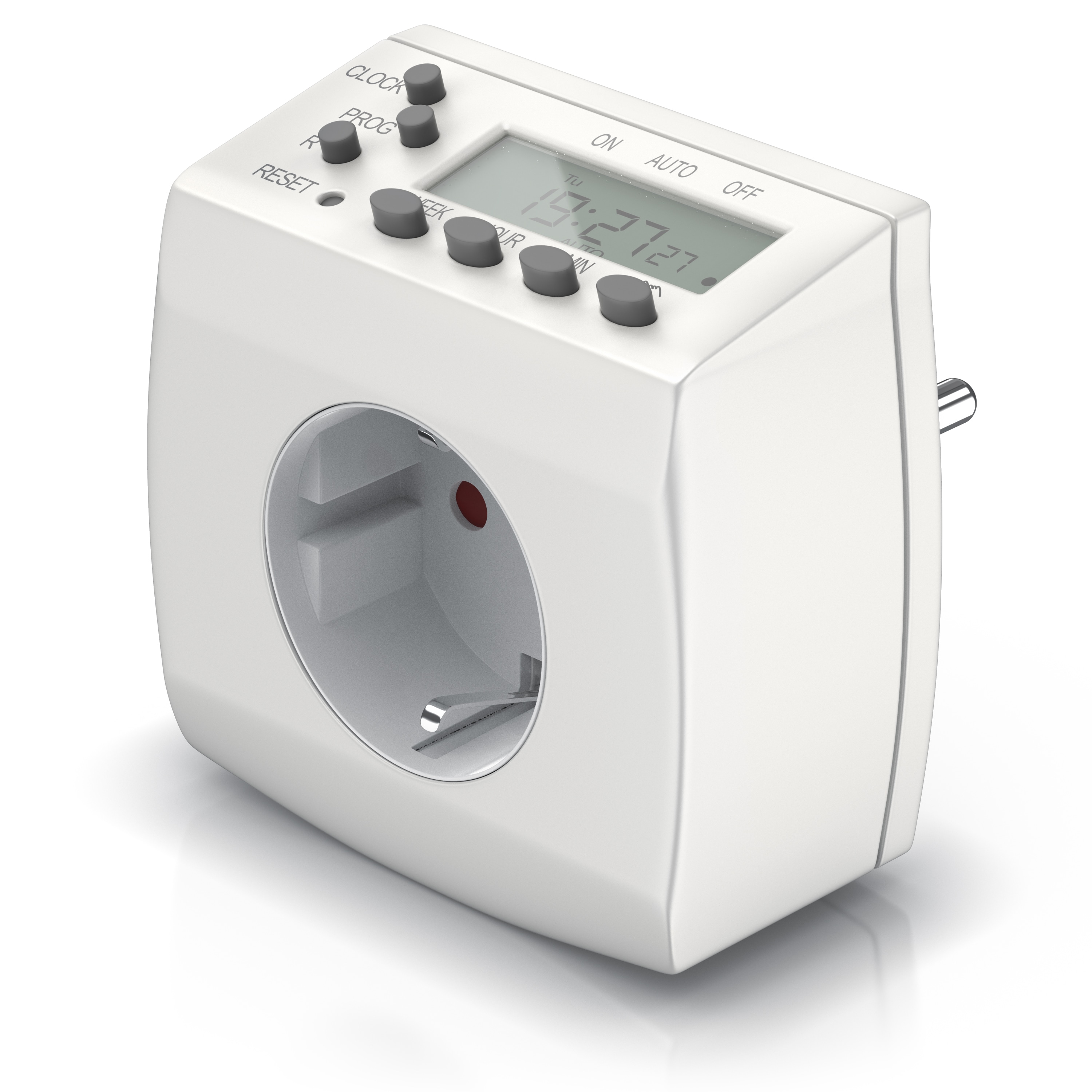 BEARWARE digitale Zeitschaltuhr in kompakter Bauform Kinderschutzsicherung / Zufallsschaltung 