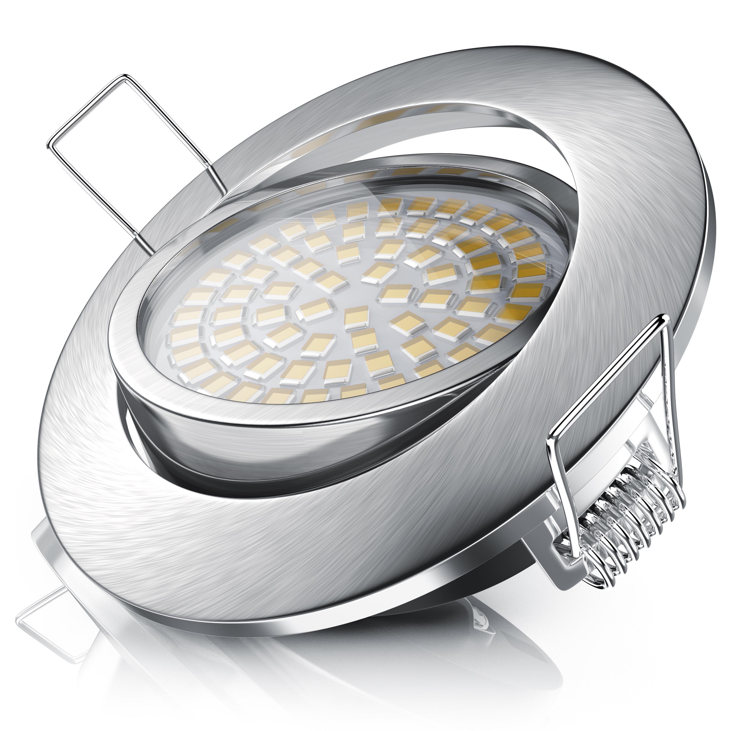 Brandson LED Einbaustrahler, dimm- und schwenkbarer Deckenspot mit Aluminium Rahmen / Warmwei&szlig; 