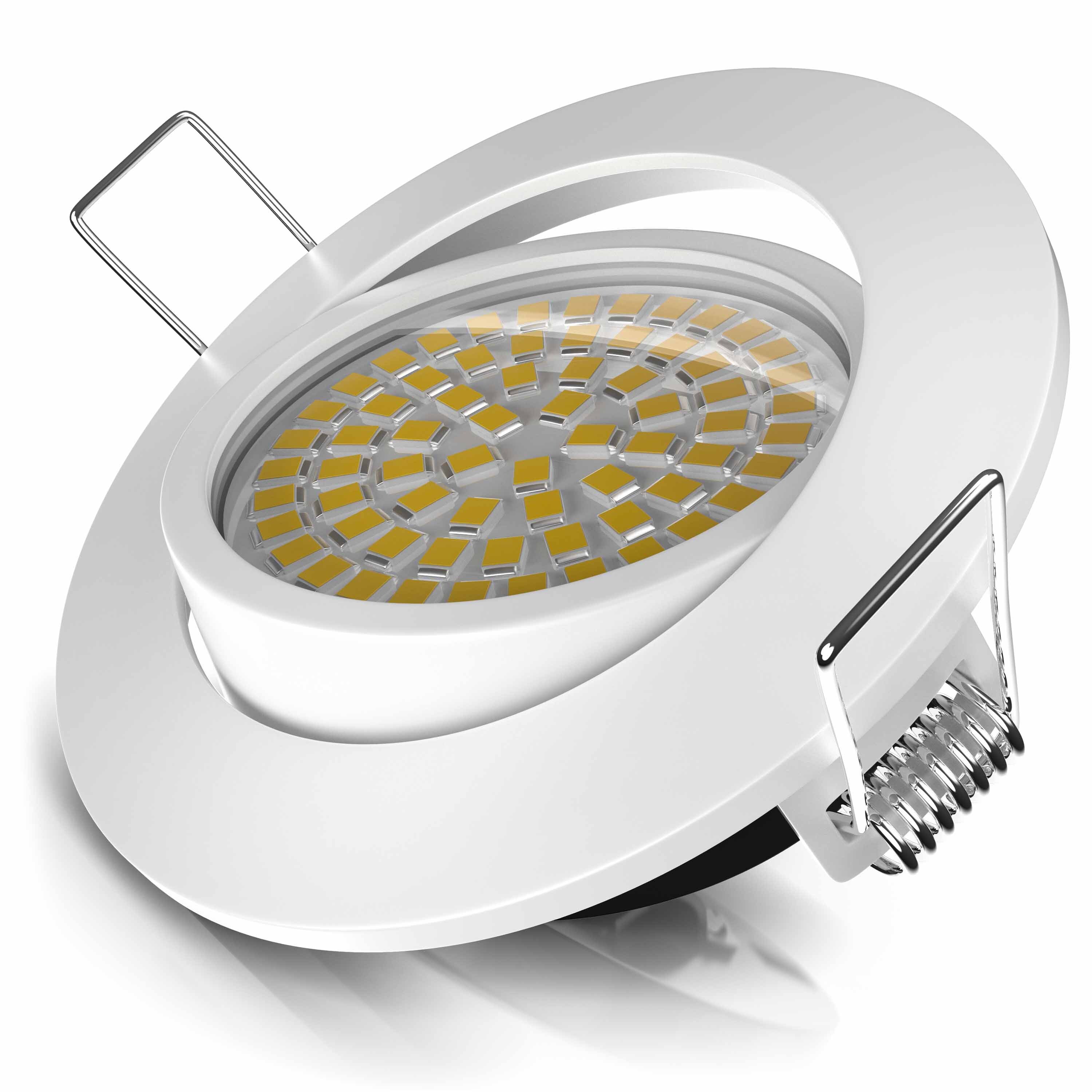 Brandson LED Einbaustrahler schwenkbar Warmwei&szlig; 3000K Deckenspot / Deckenstrahler 5W - 320 Lumen 