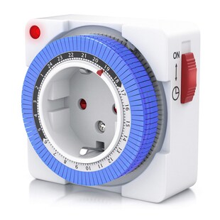 BEARWARE 24h kompakte Zeitschaltuhr 15 min. Zeitintervalle / Kinderschutzsicherung 