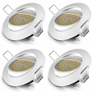 Brandson 4x LED Einbaustrahler schwenkbar Warmweiß 3000K Deckenspot / Deckenstrahler 5W - 320 Lumen 