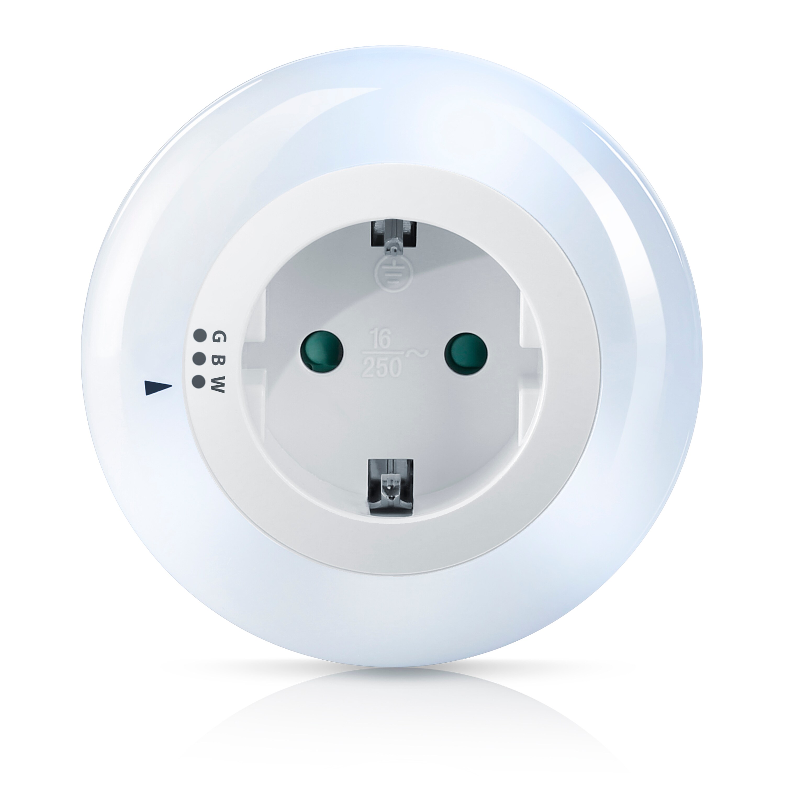 Brandson LED Nachtlicht mit Zwischenstecker & ausw&auml;hlbaren Farben Nachtlampe - Wei&szlig;/Gr&uuml;n/Blau 