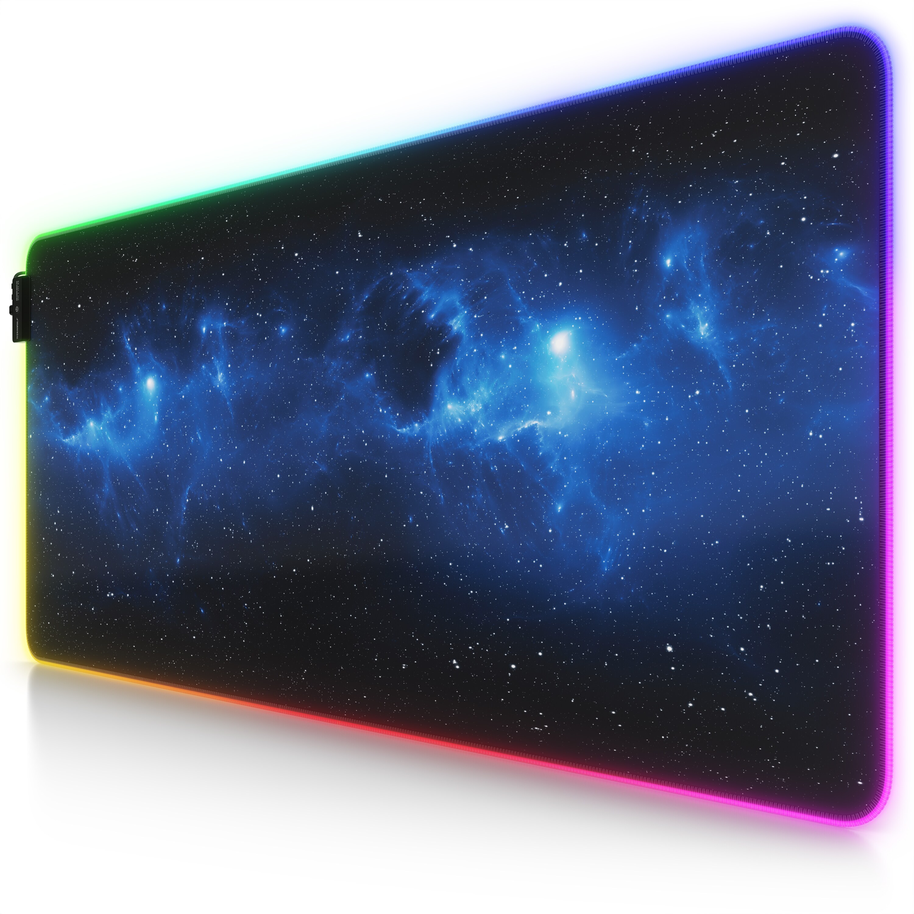 Titanwolf RGB Gaming Mauspad, Mousepad 900 x 400 mm, verbessert Pr&auml;zision & Geschwindigkeit, Stars Design 