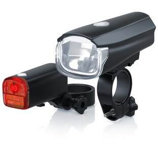 Aplic LED Fahrradlampen-Set mit Front & Rücklicht StVZO zugelassen / Helle LED mit 30 Lux 