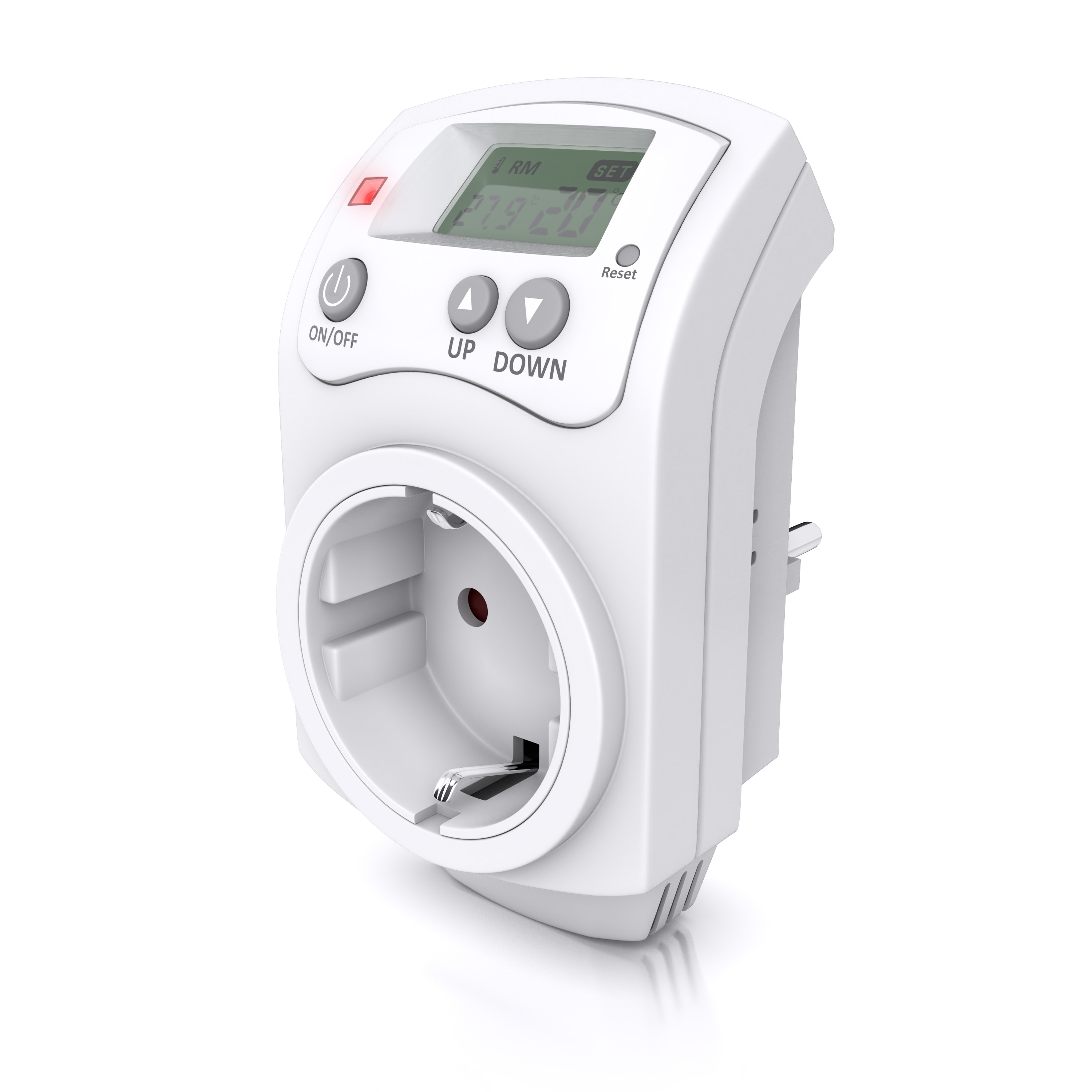 BEARWARE Steckdosen Thermostat programmierbar von 5&deg;-30&deg;C LCD Display mit Statusanzeige 