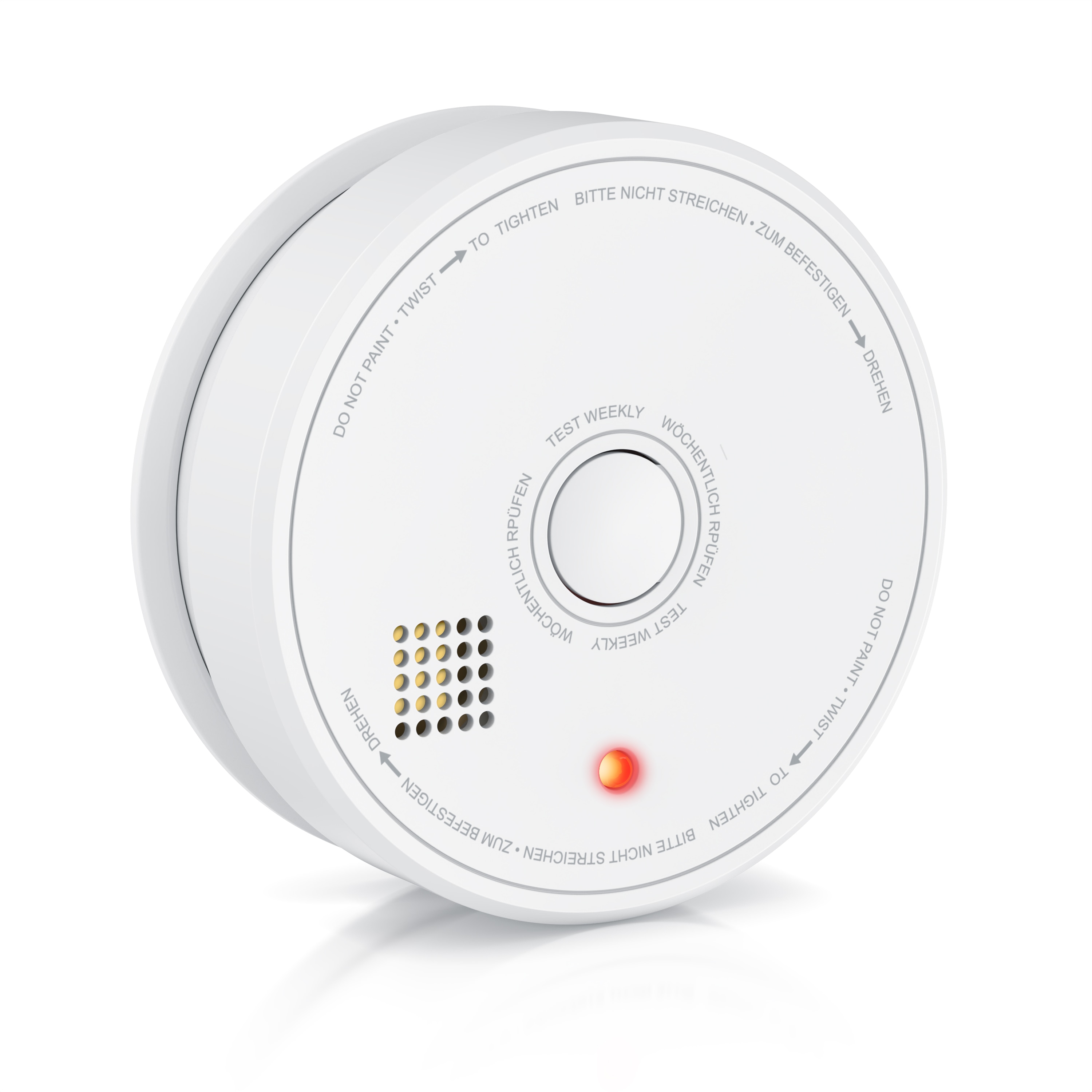 Brandson Rauchmelder 10 Jahre Batterie - 9V Blockbatterie - Smoke Detector - wechselbare Batterie - Ger&auml;t wiederverwendbar - DIN EN 14604 2005 