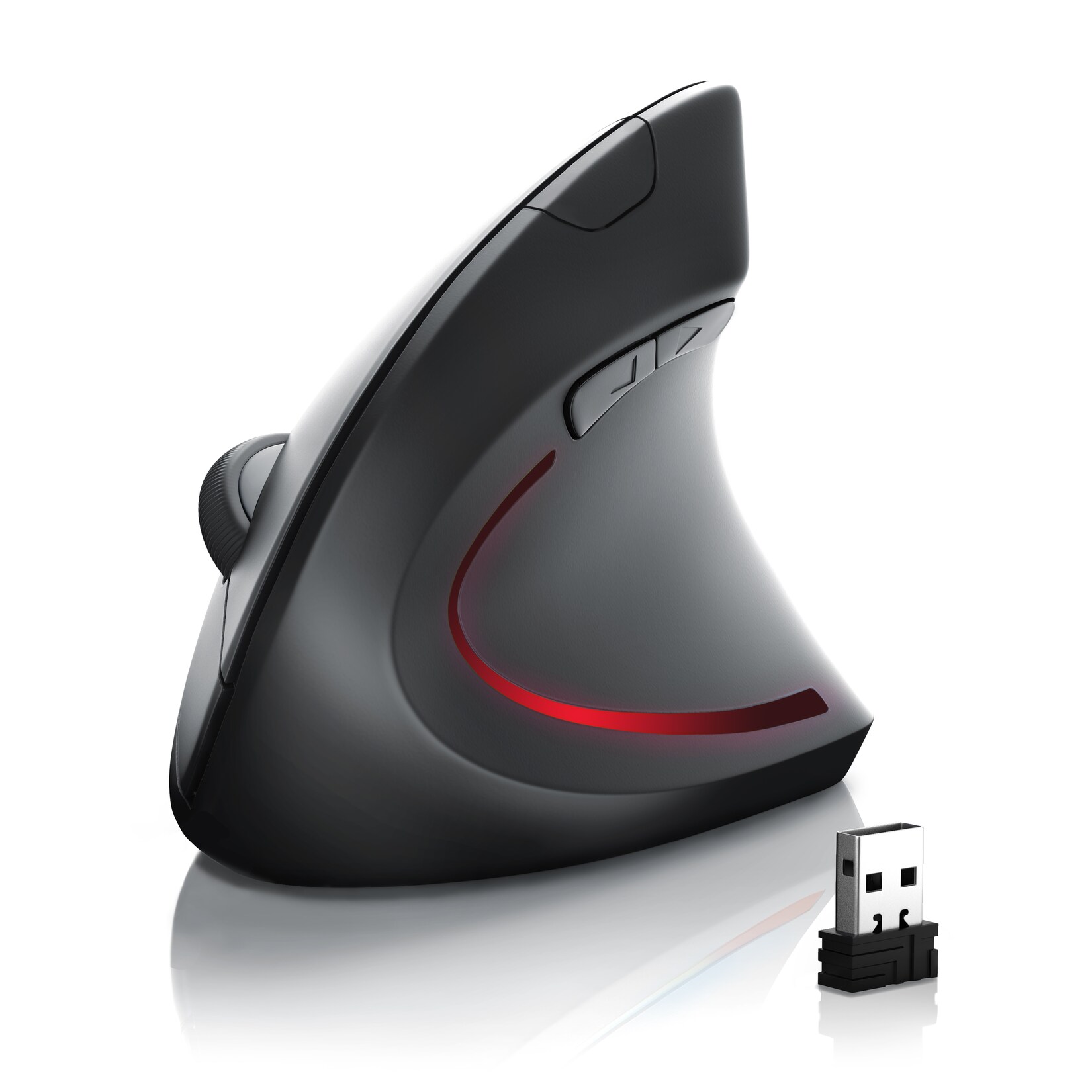 CSL kabellose vertikale Maus im ergonomischen Design - Vorbeugung gegen Mausarm / Tennisarm (RSI)