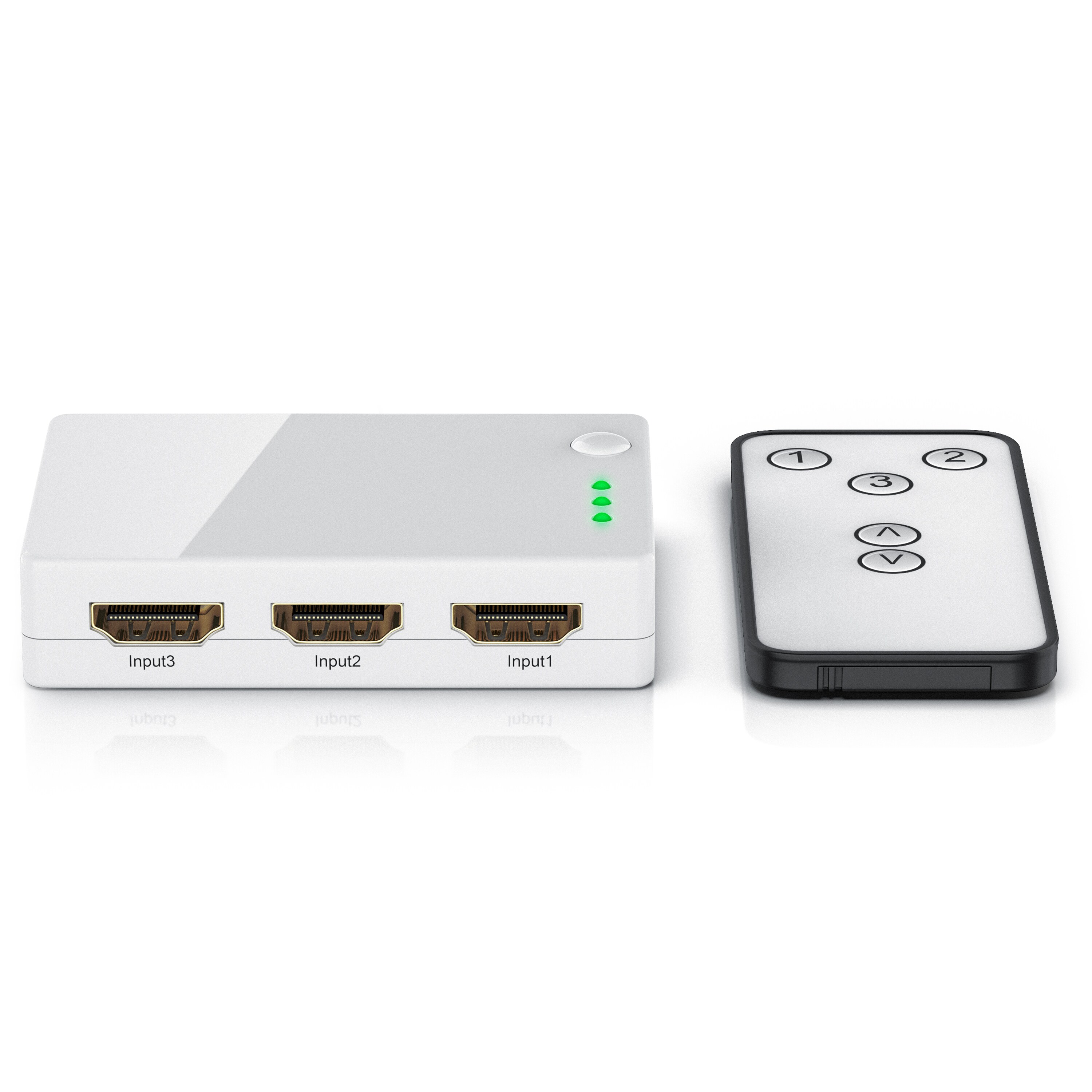 CSL HDMI Switch Verteiler 3 in 1 Out, Automatische Umschaltung 3 Port TrueHD, DTS-HD, LPCM 7.1, 5.1, DSD, Dolby-AC3 - mit Verst&auml;rker 