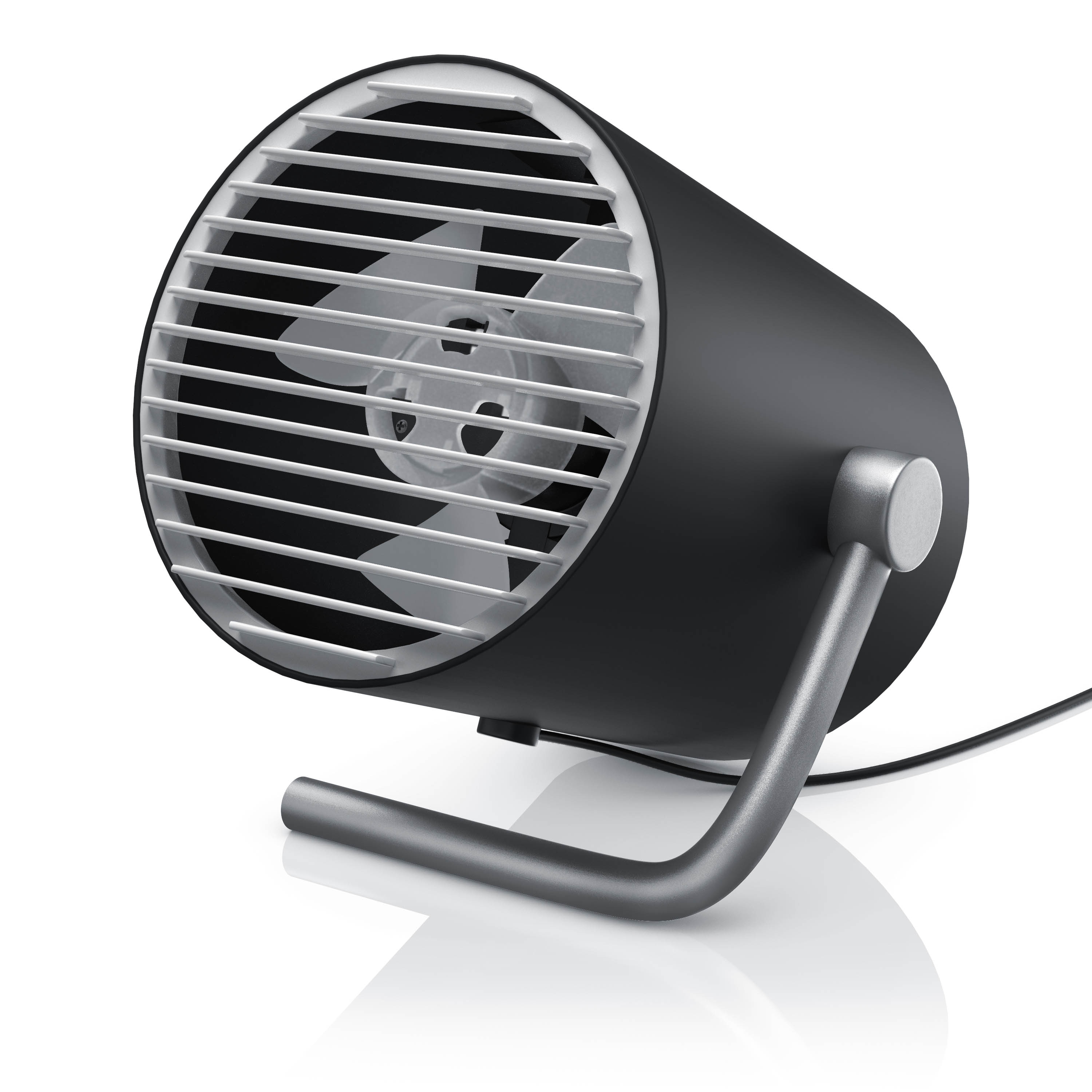 CSL - USB Ventilator mini - Tischventilator klein - Schreibtischventilator sehr leise - Desk Fan - 2 Geschwindigkeiten - per Touch regelbar 