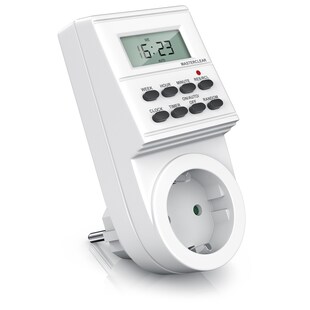 BEARWARE Zeitschaltuhr mit 1,5 LCD-Display 8 konfigurierbare Schaltprogramme 