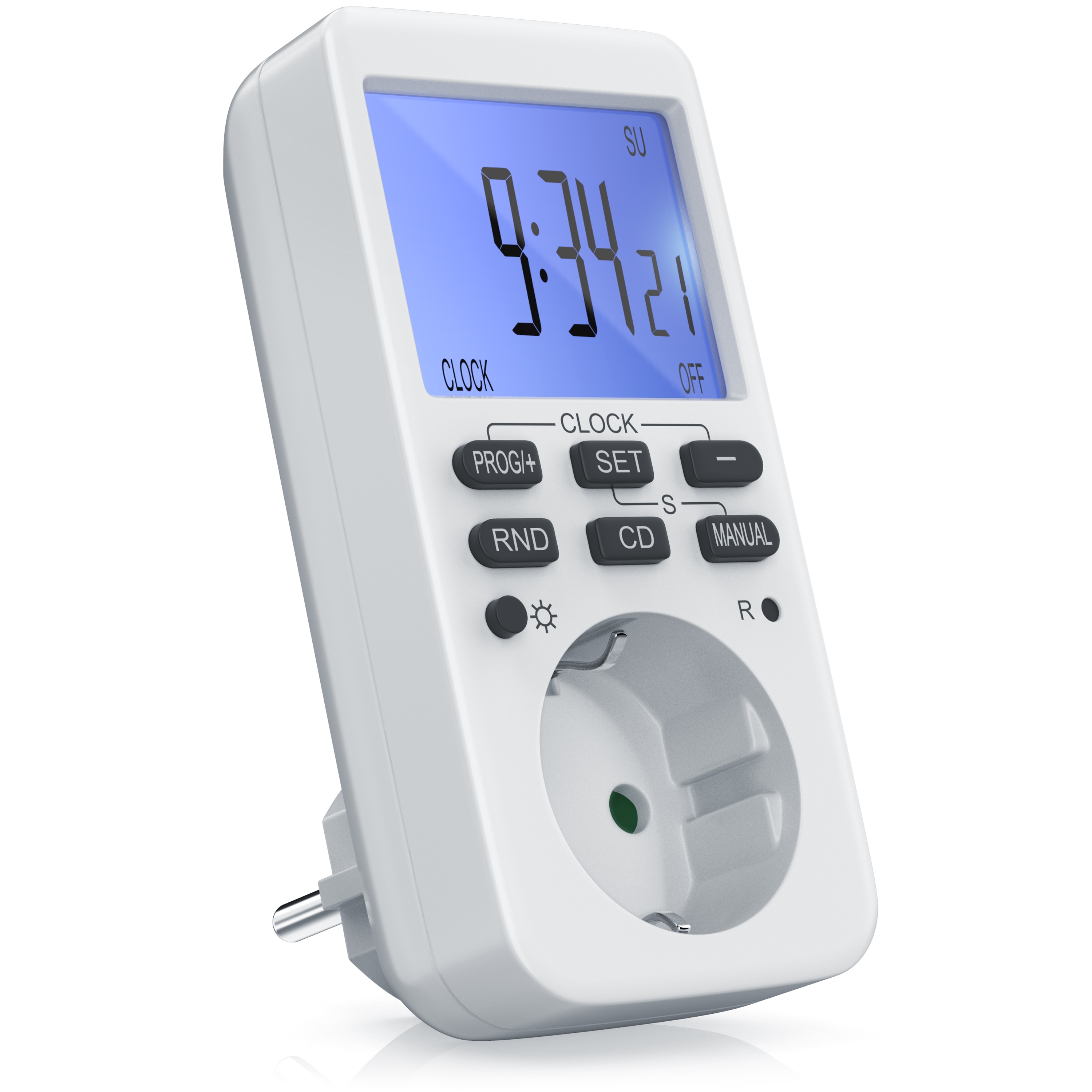 BEARWARE Zeitschaltuhr programmierbar mit LCD Display Steckdosen Timer / max 3680W 